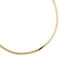 14k Gold over Sterling Silver Omega Necklace
