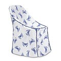 Blue/ White Crab Folding Chair Covers (Set of 4)