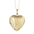 14k Gold Boy and Girl Love Heart Locket Necklace