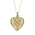 14k Gold Heart 1/5ct TDW Diamond Locket Necklace