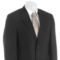 Claiborne Men's Navy Pinstripe Worsted Wool Suit