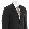Claiborne Men's Charcoal Wool 2-button Suit