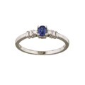 14k White Gold Sapphire and Diamond Ring