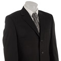 Michael Kors Men's Black Tonal Stripe Wool Suit