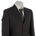 Sean John Men's Charcoal Stripe Wool Suit