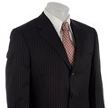 Sean John Men's Black Stripe 3-button Suit