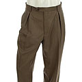 Sean John Men's Light Brown Sharkskin Reverse Pleated Pants