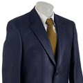 Izod Men's Navy Houndstooth Silk Sportcoat