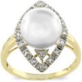 14k Freshwater Pearl and 1/10ct TDW Diamond Ring
