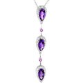 14k Gold Gemstone and 1/2ct TDW Diamond Necklace (I, I1)