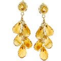 14k Yellow Gold Citrine Earrings