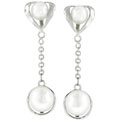 14k White Gold Freshwater Pearl Earrings