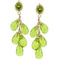 14k Yellow Gold Peridot Earrings