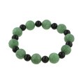 Treated Dragon Green Jade and Black Jade Bracelet