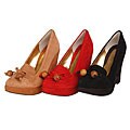 Zinc 'Bradley' Women's Penny Loafer Wedge Heels