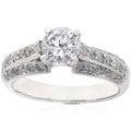 18k Gold 4/5ct TDW Diamond Engagement Ring (H-I, SI-I1)
