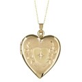 14k Gold Diamond Accent Heart Locket Necklace