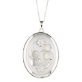 14k Gold Oval 4-photo Locket Necklace
