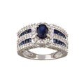 14k Gold Sapphire and 1/2ct TDW Diamond Ring (H, I2-3)