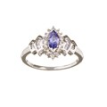 10k Gold Tanzanite and 1/5ct TDW Diamond Ring