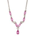 10k Gold Pink Sapphire and Diamond Necklace