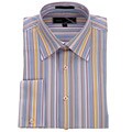 MBX Men's Blue Multicolor Stripe Long-sleeve Shirt