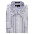 Michael Brandon Men's Blue Stripe Dress Shirt