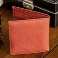 Kozmic Brown Leather Bi-fold Wallet
