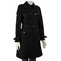 DKNY Women's Black Wool Overcoat