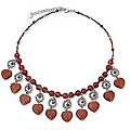 'Fiery Heart' Steel and Glass Choker (Thailand)
