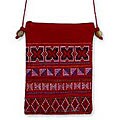 'Red Fire' Cotton Shoulder Bag (Thailand)