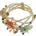 Carnelian and Garnet 'Forest Garland' Gemstone Bracelet (Thailand)