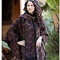 'Secret Garden' Reversible Alpaca Wool Ruana Cloak (Peru)