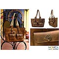 'Mexican Adventure' Leather and Cotton Handbag (Mexico)