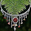 'Peruvian Sun' Silver Agate Choker (Peru)
