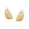 14k Yellow Gold Leaf Stud Earrings