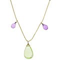 14K Gold 16-inch Amethyst Necklace
