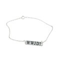 Sterling Silver 'WWJD?' ID Bracelet