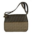 Fendi Beige/Tobacco Canvas Messenger Bag