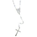 Sterling Silver Crystal Beads Rosary Necklace
