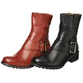 Biviel Women's Leather Buckled Low Boots