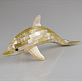 Handmade Mother of Pearl Dolphin Statue (Indonesia)