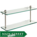 16-inch Double-tier Tempered Glass Shelf