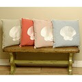 Scallop Embroidered Throw Pillow