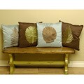 Banana and Fern Leaf Faux Silk Pillows