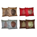 Banana and Fern Leaf Faux Silk Pillows