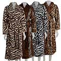 Plush Animal Print Robe