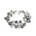 Silver Grey Onyx and Pearl Fringe Bracelet