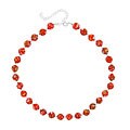 Sterling Silver Orange Venetian Glass Necklace