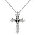 Sterling Silver Cross Pendant with Small Center Cross